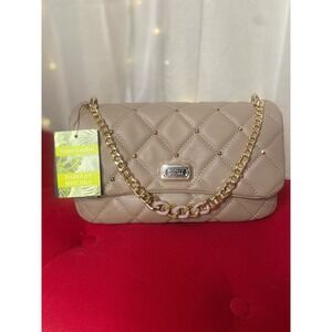 NWT Badgley Mischka CrossBody W/Diamond Quilted & Studs Handbag